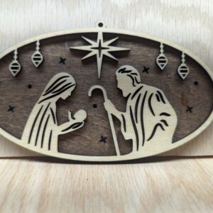 #40-Nativity Oval-3 - Mary holding Jesus