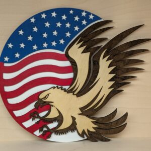 Circle Flag Eagle - 11"