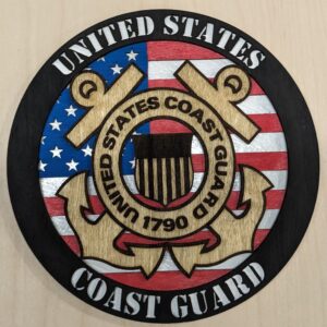 Circle Flag Coast Guard - 6"