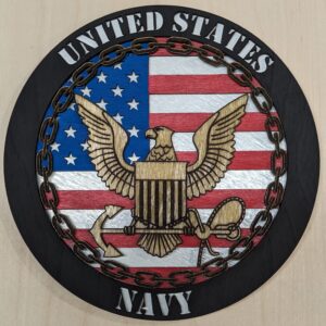 Circle Flag Navy- 6"
