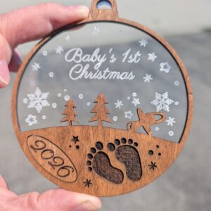 Acrylic/Wood Baby's First Christmas