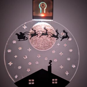 Lighted Acrylic Santa & Sleigh